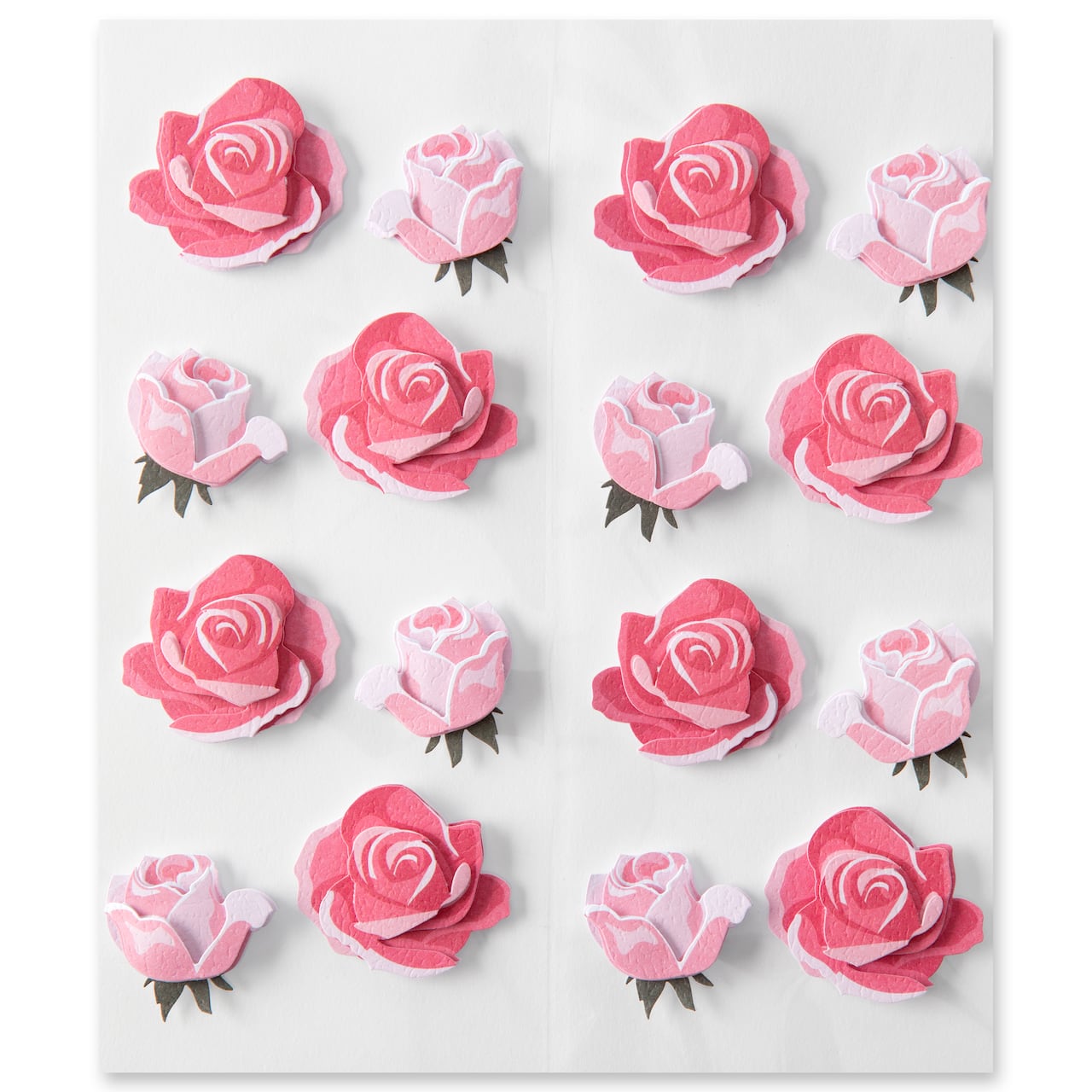 Autocollants dimensionnels de roses couleur rose de Recollections